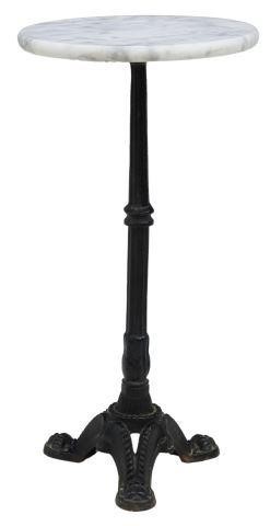 FRENCH MARBLE TOP CAST IRON PEDESTAL 35891c