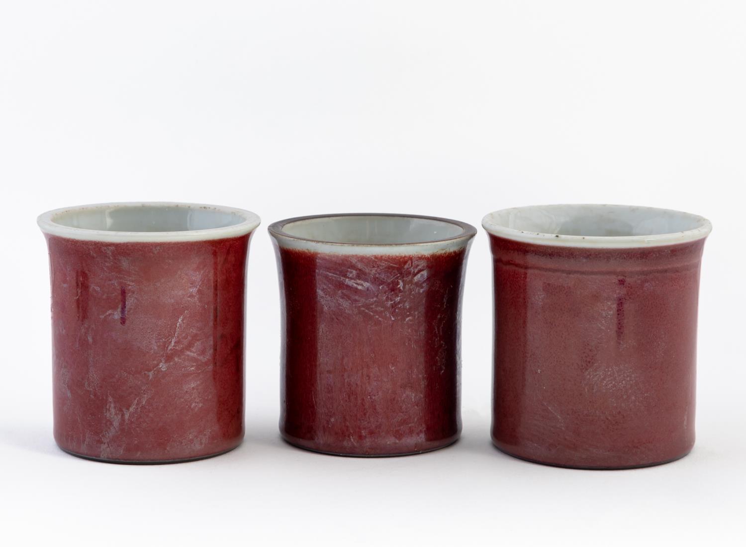 FOUR PIECES CHINESE OXBLOOD PORCELAIN 358ca7