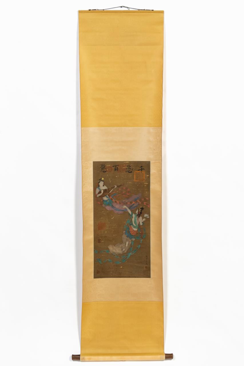 CHINESE SCROLL PAINTING OF APSARA 358cb2
