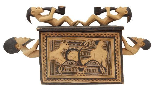 AFRICAN TRIBAL CARVED PIGMENTED 358de3