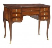 FRENCH LOUIS XV STYLE MAHOGANY POUDREUSE