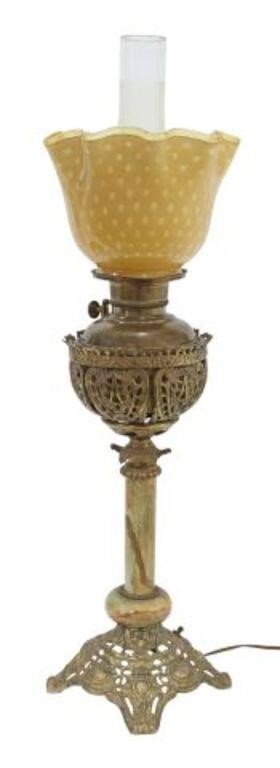 VICTORIAN KEROSENE BANQUET LAMP 356b54