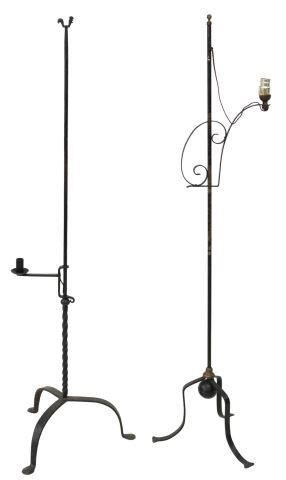  2 WROUGHT IRON CANDLE PRICKET 3572f4