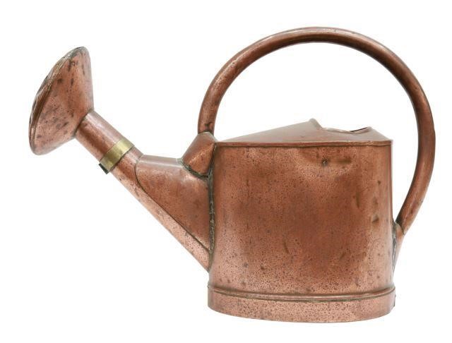 LARGE COPPER BRASS WATERING CAN  3574c5