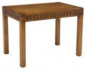 CARVED OAK SIDE / OCCASSIONAL TABLE,