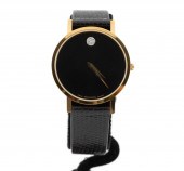 MENS MOVADO GOLD PLATED MUSEUM STRAP
