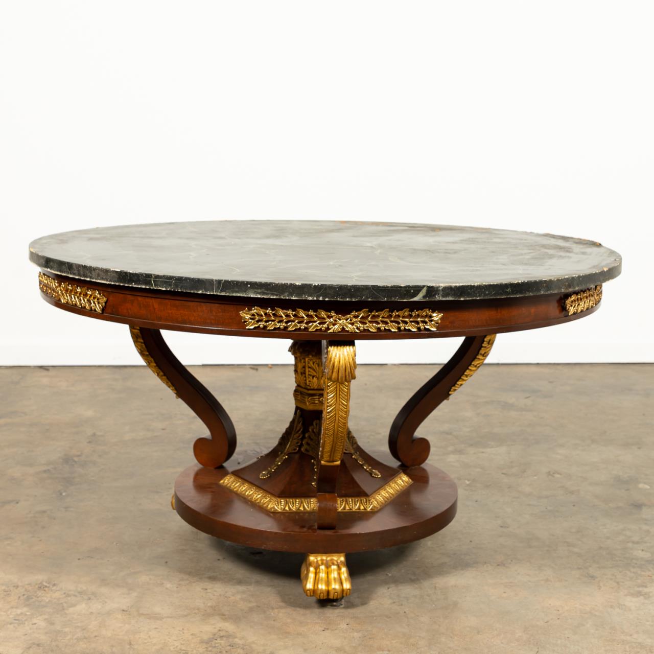 BAKER CENTER TABLE WITH FAUX PAINTED 35a096