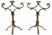  2 GOTHIC REVIVAL WROUGHT IRON 35a4ab