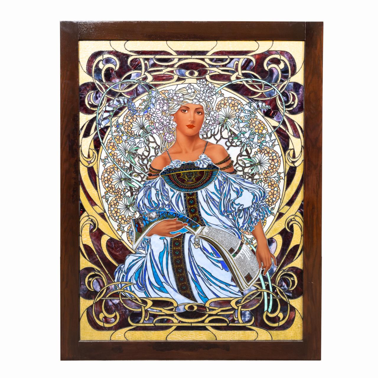 BOGENRIEF ART NOUVEAU STYLE STAINED 35a518