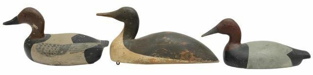  3 VINTAGE CARVED PAINTED DUCK 35a763