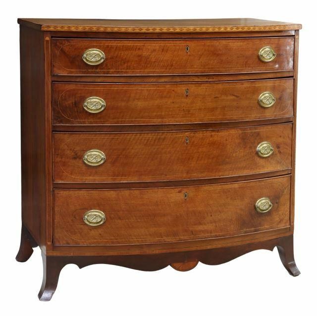 FEDERAL MAHOGANY BOWFRONT CHEST 35a785