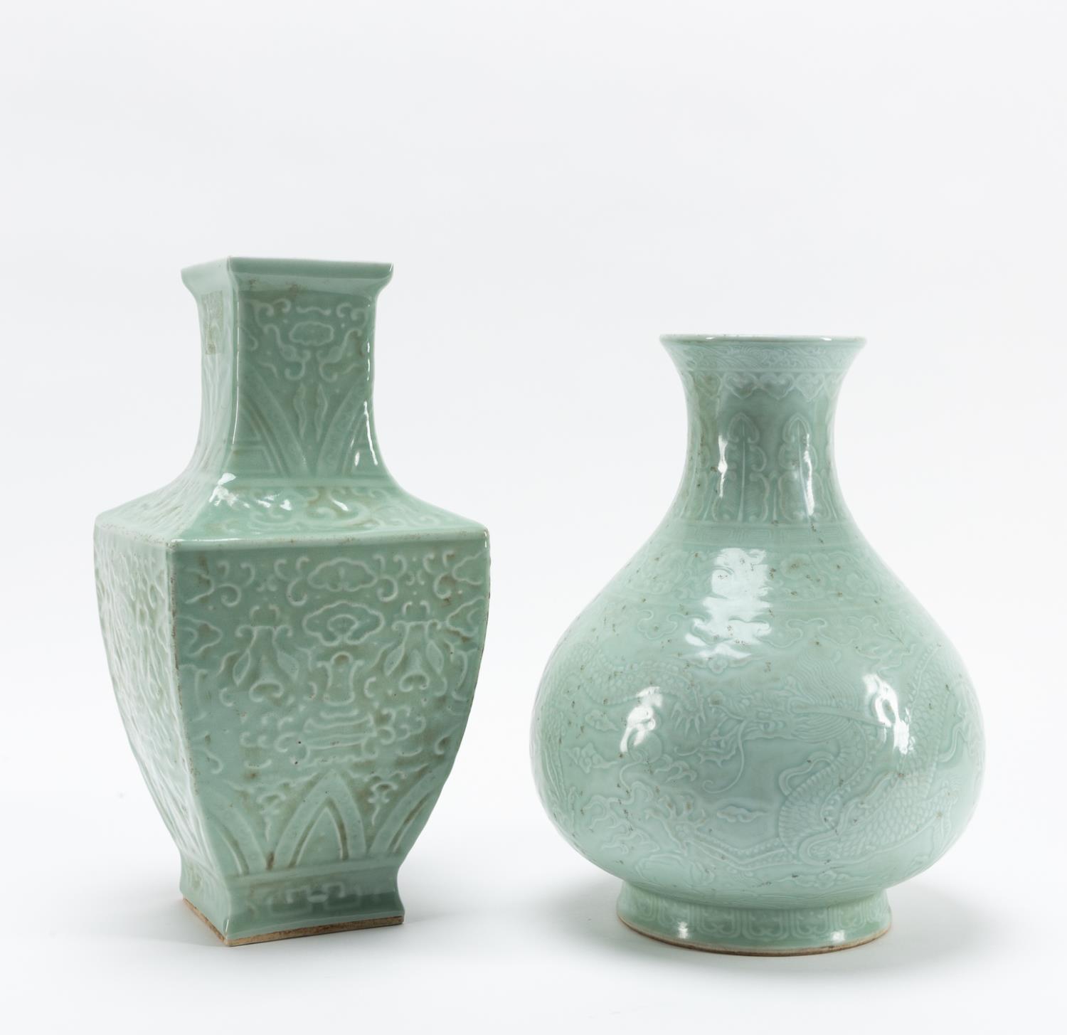 TWO CHINESE CELADON GLAZED PORCELAIN 35a9c2