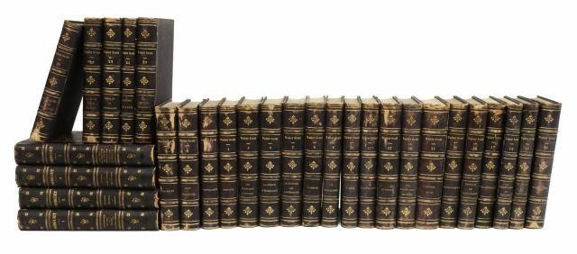  29 FRENCH LEATHER BOUND LIBRARY 35aa1f