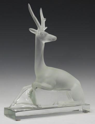 FRENCH LALIQUE ART GLASS RECUMBENT 35ab30
