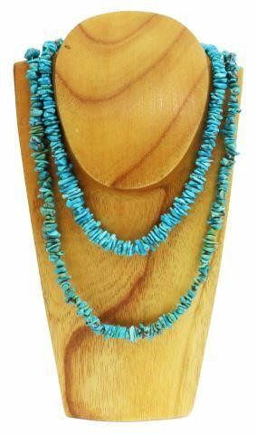  2 NATIVE AMERICAN TURQUOISE BEADED 35af1c