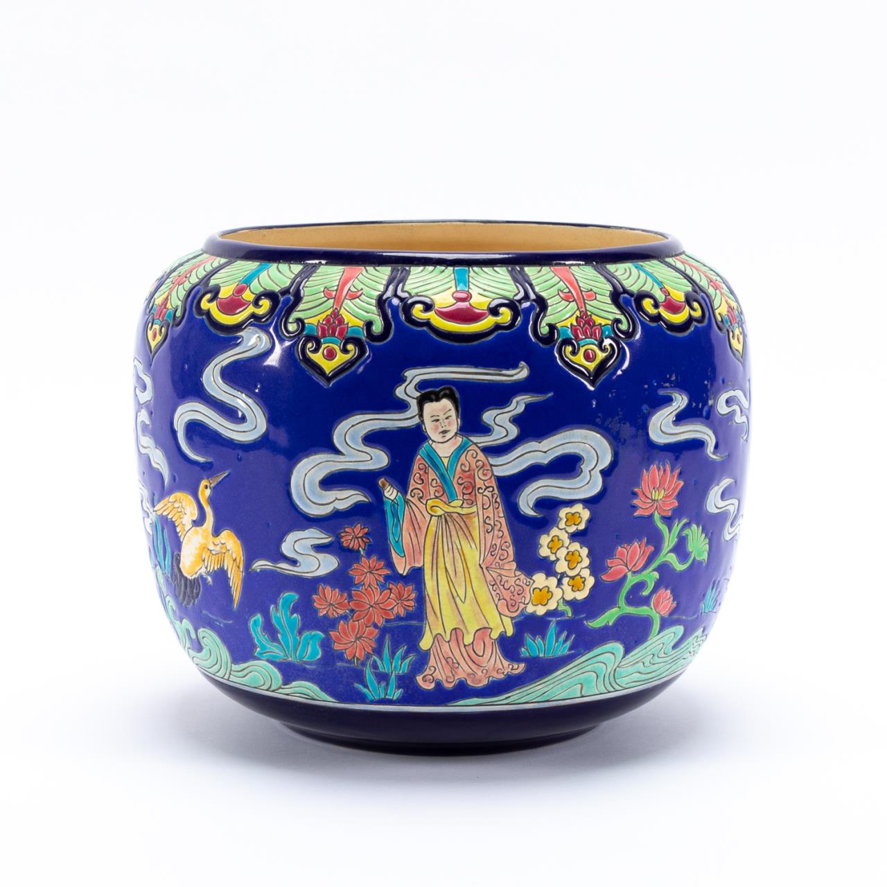 R RIZZI FOR LONGWY FAIENCE FIGURAL 35afea