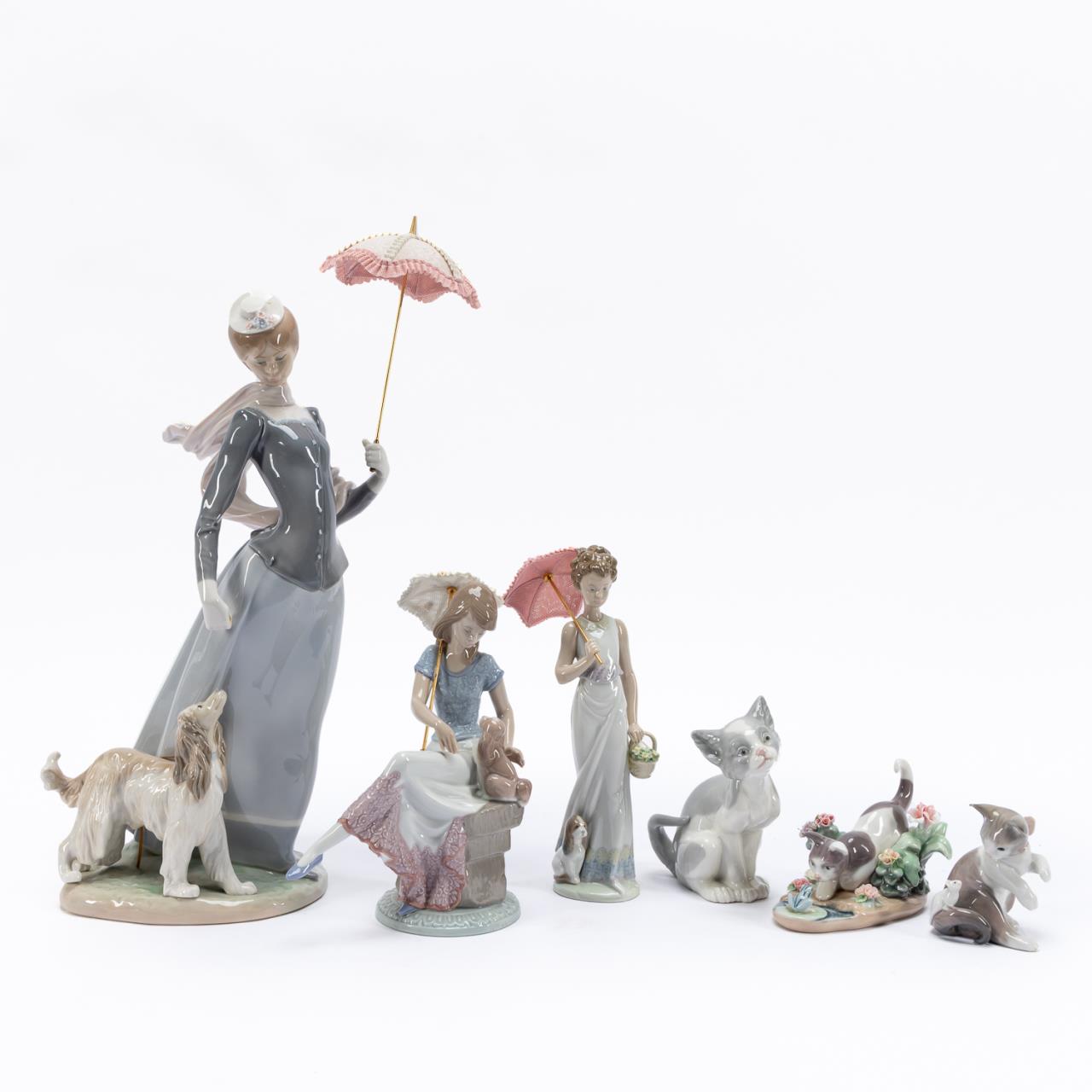 LLADRO GROUP OF SIX FIGURES WITH 35b097