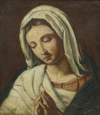 OIL PAINTING VIRGIN IN PRAYER AFTER 35b1f4