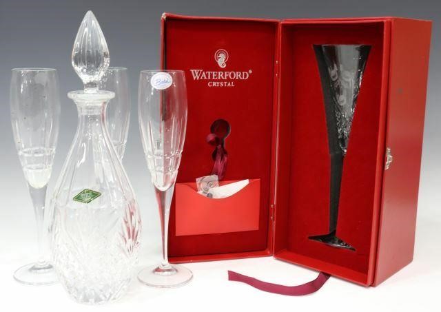  5 CZECH WATERFORD CRYSTAL FLUTES 35b475