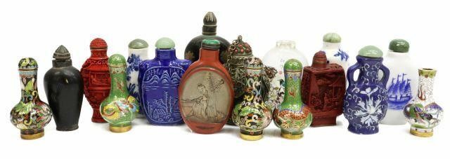 17 CHINESE SNUFF BOTTLES CLOISONNE 35b4d1