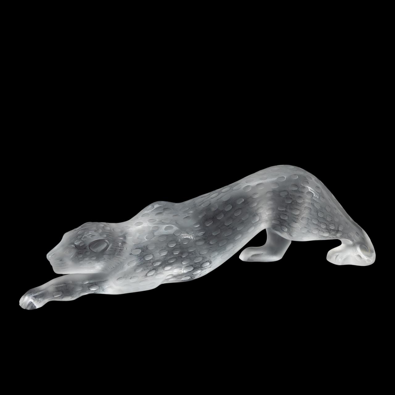 LALIQUE FROSTED CRYSTAL PANTHER 358ff8
