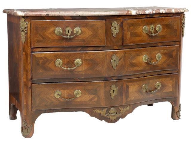 FRENCH LOUIS XIV STYLE MARBLE TOP 35909d