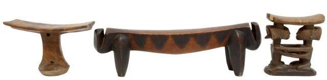  3 AFRICAN WOOD CARVING NECK 359686