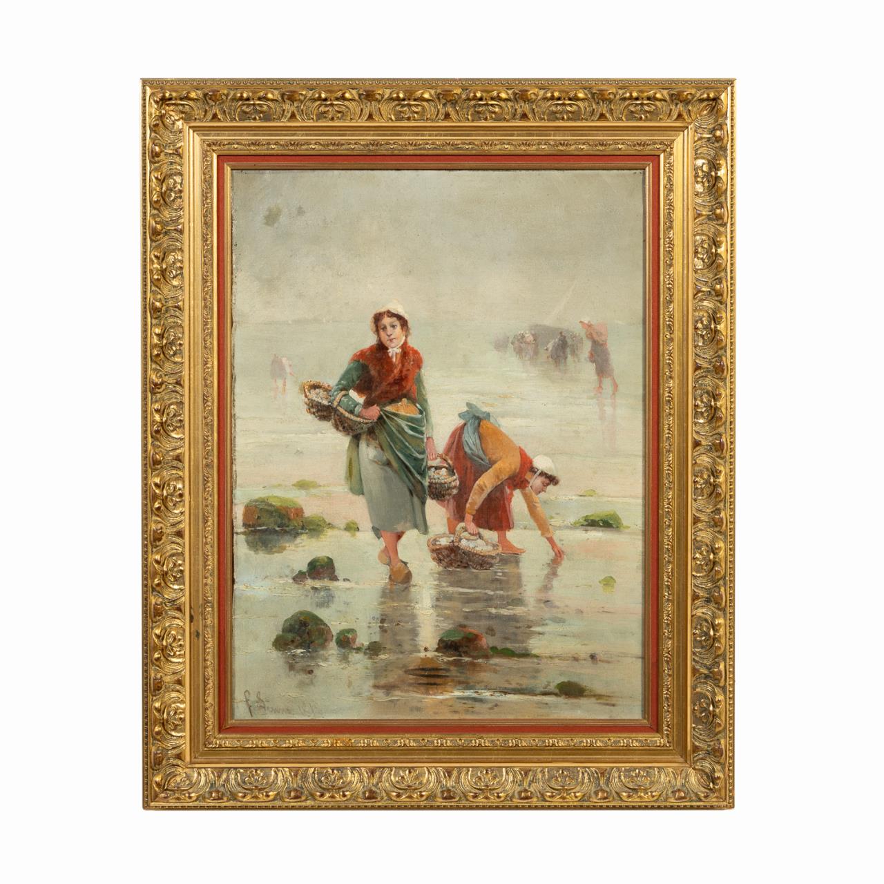19TH C LEWIS OIL ON CANVAS COLLECTING 359802
