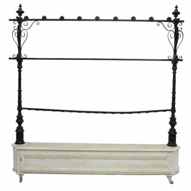 LARGE FRENCH CAST IRON HALL TREE 359947