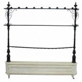 LARGE FRENCH CAST IRON HALL TREE STANDFrench