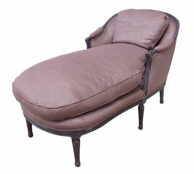 LOUIS XVI STYLE UPHOLSTERED CHAISE 359c98
