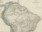 STIELERS HANDATLAS GERMAN MAP OF SOUTH