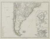 STIELERS HANDATLAS MAP TIP OF SOUTH