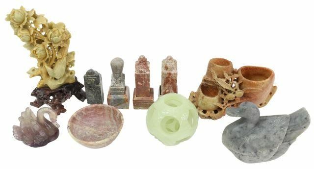 10 CHINESE CARVED STONE STAMPS 359e58