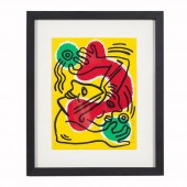 KEITH HARING POP ART LITHOGRAPH 1988,