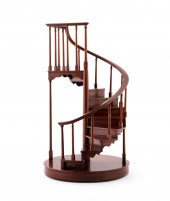 WOODEN ARCHITECTURAL SPIRAL STAIRCASE