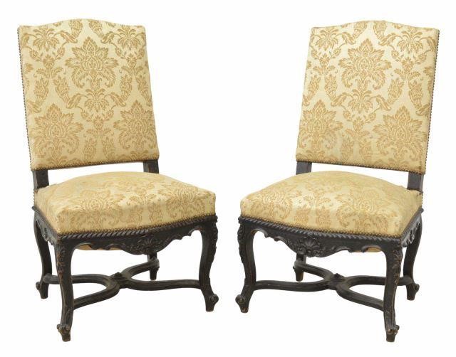  2 FRENCH LOUIS XV STYLE UPHOLSTERED 35ba8a