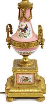 FRENCH PH MOUREY PORCELAIN URN TABLE