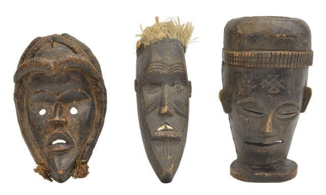  3 AFRICAN TRIBAL CARVED WOOD 35bd57