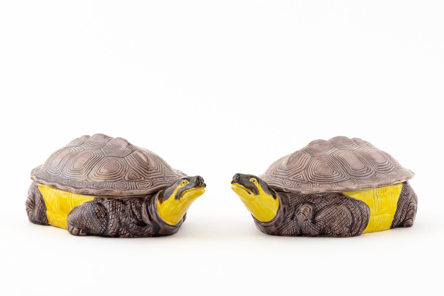 PAIR CHINESE PORCELAIN TURTLE 35c13f