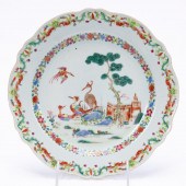 CHINESE EXPORT PLATE WITH PHOENIX AND