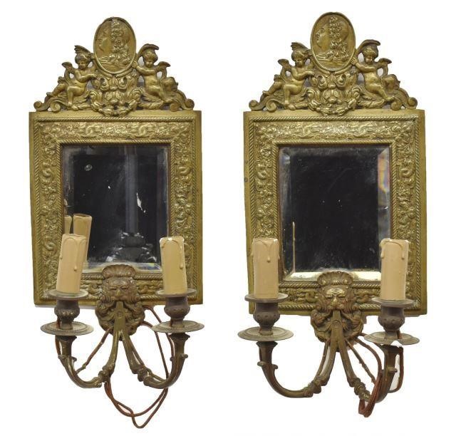  2 FRENCH LOUIS XIV STYLE MIRRORED 35c3b8