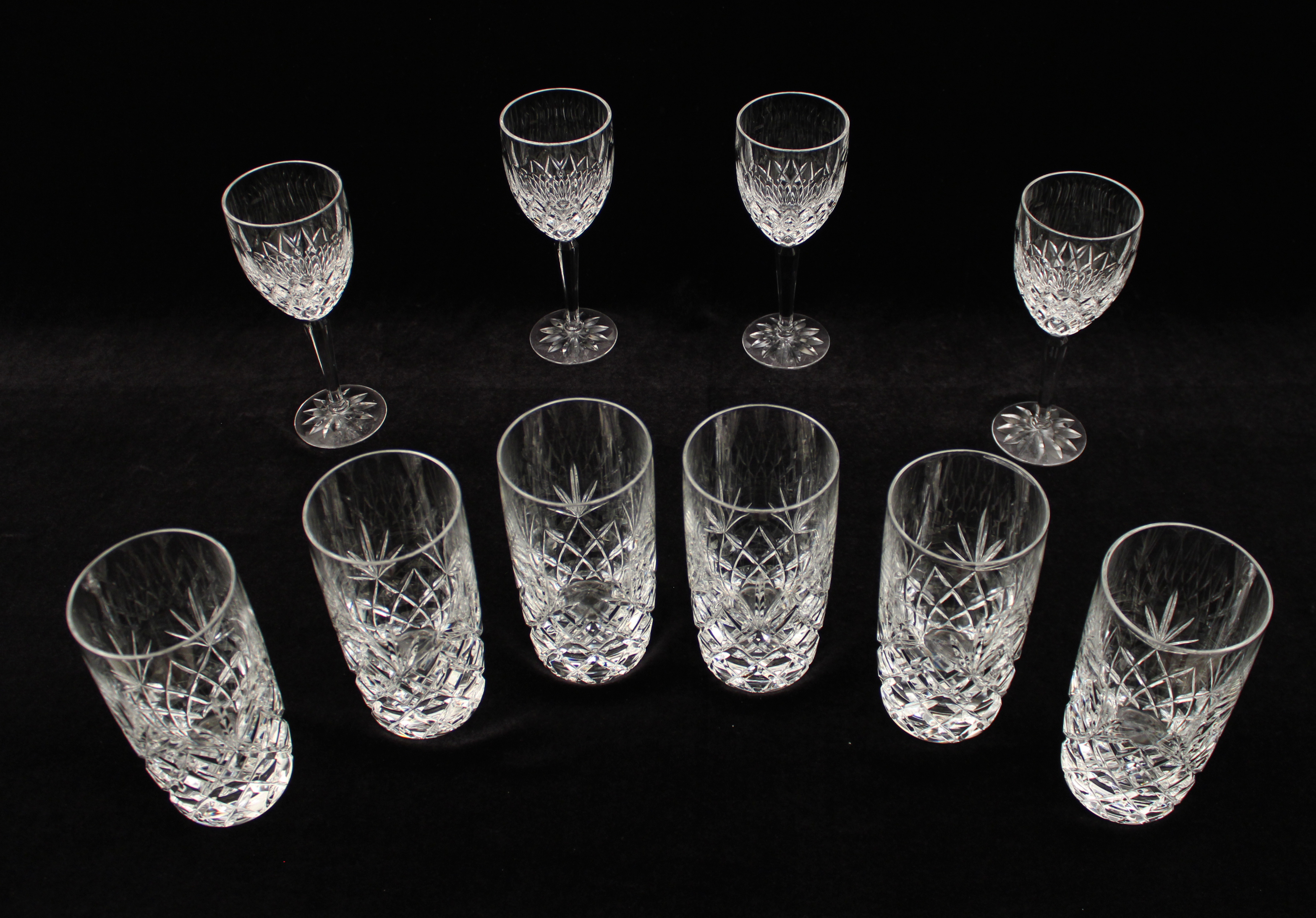 10 PC LOT OF CRYSTAL GLASSWARE 35ecf7