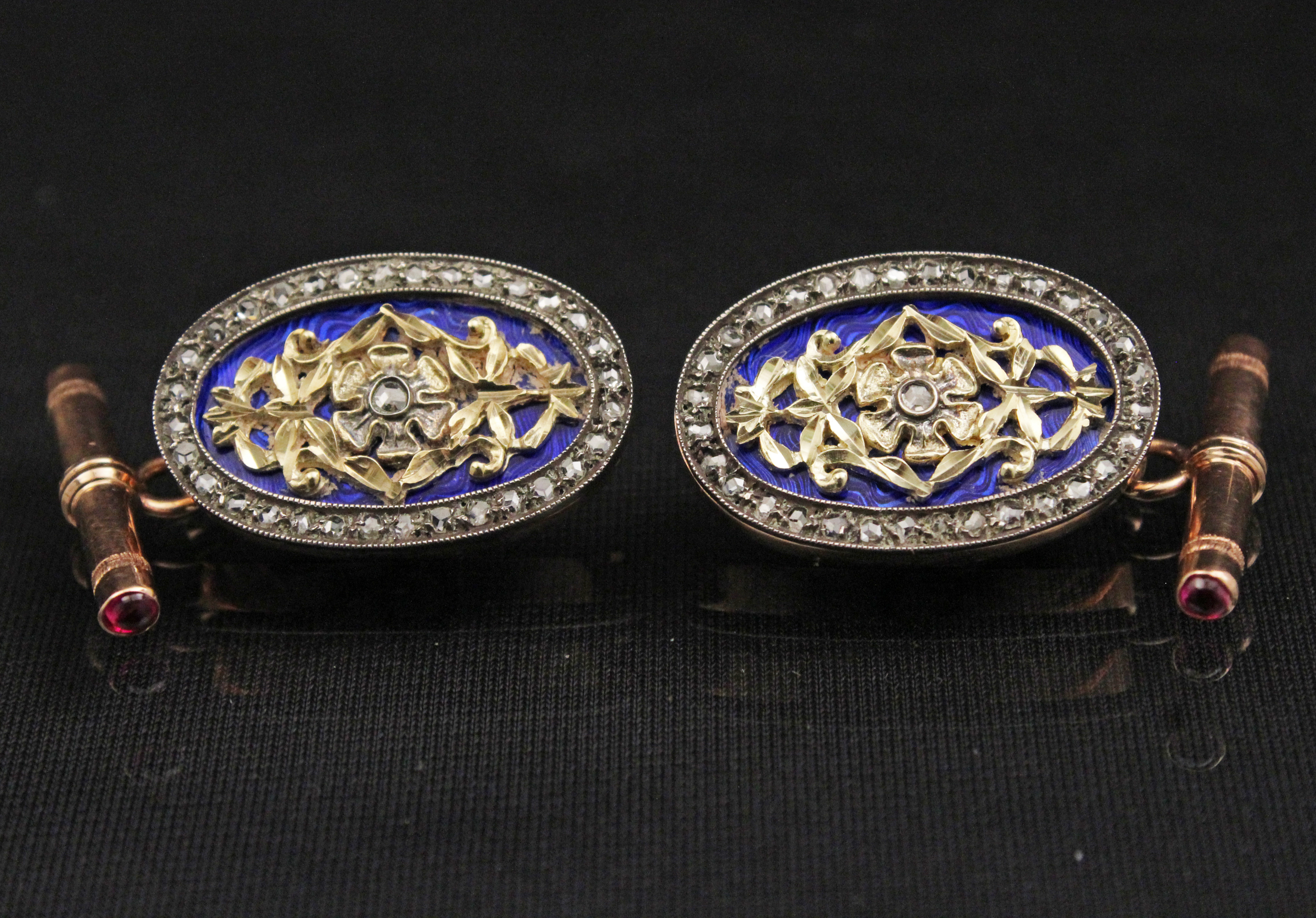PR OF FABERGE STYLE CUFF LINKS 35eeec