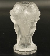 FROSTED ART GLASS VASE IN THE MANNER 35efb5
