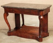 FRENCH REGENCY MAHOGANY M TOP CONSOLE 35f2d9