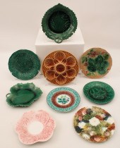 8 PCS OF FRENCH MAJOLICA INCLUDING 35f48c