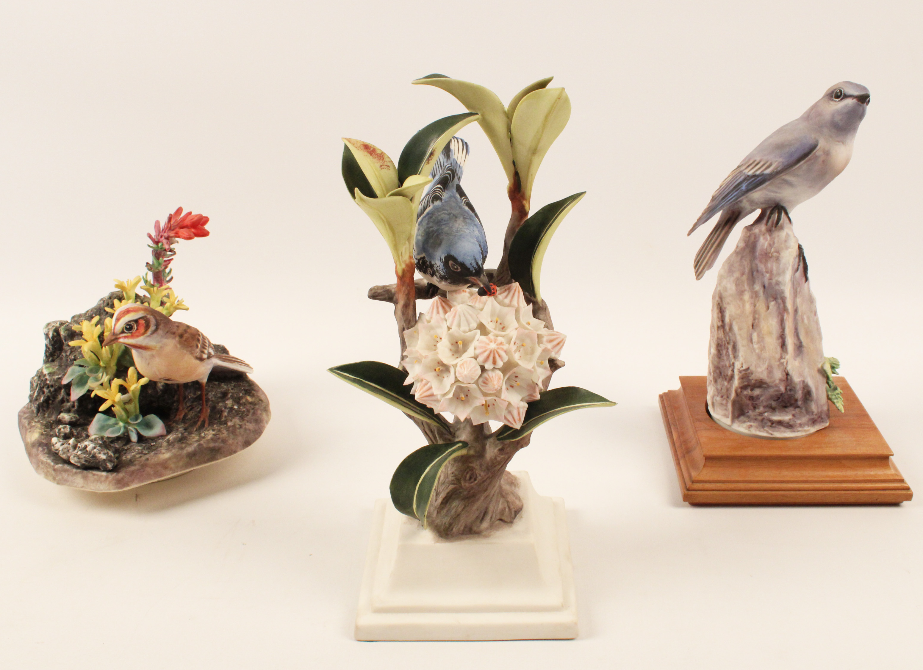 TRIO OF PORCELAIN BIRD MODELS BY 35f537
