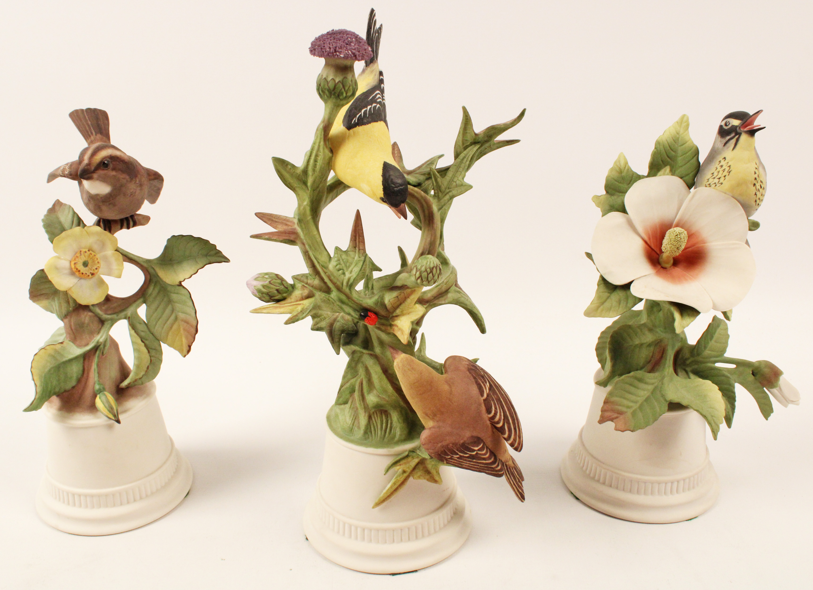 TRIO OF PORCELAIN BIRD MODELS BY 35f546