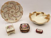 5 PC LOT OF FRENCH HANDPAINTED 35f70f